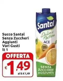 Carrefour Express Succo Santal Senza Zuccheri Aggiunti Vari Gusti offerta