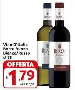 Carrefour Express Vino D'Italia Botte Buona Bianco/Rosso offerta