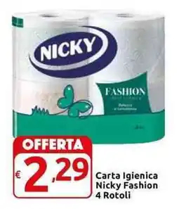 Carrefour Express Carta Igienica Nicky Fashion 4 Rotoli offerta