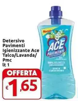 Carrefour Express Detersivo Pavimenti Igienizzante Ace Talco/Lavanda/ Pmc offerta