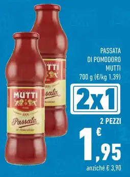 Conad Passata di pomodoro MUTTI 2 pezzi offerta