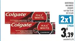 Conad Dentifricio max white COLGATE vari tipi 2 pezzi offerta