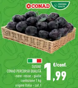 Conad Susine conad percorso qualità nere rosse gialle confezione origine Italia-cat. I offerta