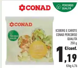 Conad Iceberg e carote conad percorso qualità offerta
