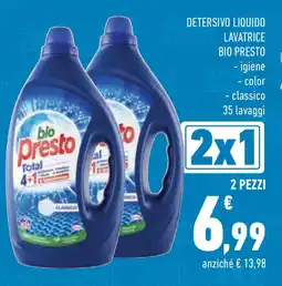 Conad Superstore Detersivo liquido lavatrice BIO PRESTO offerta