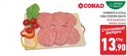 Conad HAMBURGER DI VITELLO CONAD PERCORSO QUALITÀ offerta
