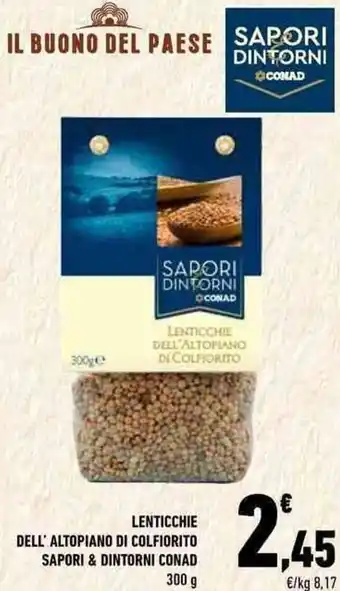 Conad Sapori & Dintorni Conad Lenticchie Dell' Altopiano Di Colfiorito 300g offerta