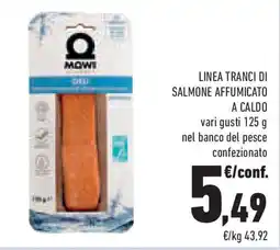 Conad Superstore Linea tranci di salmone affumicato a caldo offerta