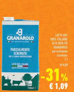 Conad latte uht 100% italiano alta qualita GRANAROLO offerta