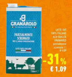 Conad Superstore Latte uht 100% italiano alta qualità GRANAROLO offerta