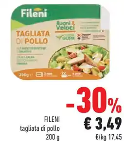 Conad FILENI tagliata di pollo offerta