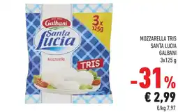 Conad Mozzarella tris santa lucia GALBANI offerta
