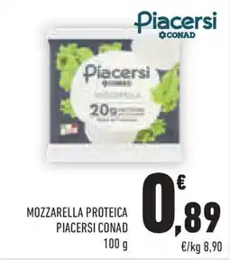 Conad Superstore Mozzarella proteica PIACERSI CONAD offerta