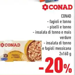 Conad CONAD fagioli e tonno offerta