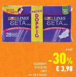 Conad Assorbenti SETA ULTRA LINES offerta
