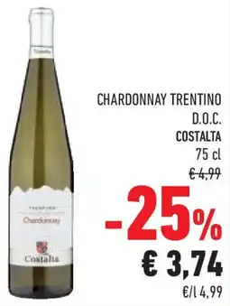 Conad Chardonnay trentino d.o.c. COSTALTA offerta