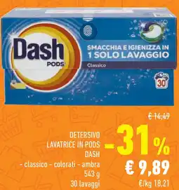 Conad Detersivo lavatrice in pods DASH offerta
