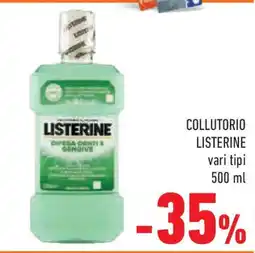 Conad Collutorio LISTERINE vari tipi offerta