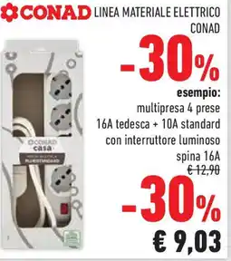Conad Linea materiale elettrico CONAD offerta