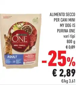 Conad Alimento secco per cani mini my dog is PURINA ONE offerta