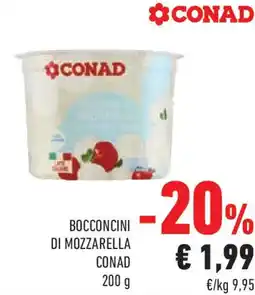 Conad Bocconcini di mozzarella CONAD offerta
