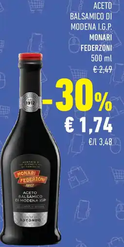 Conad Aceto balsamico di modena i.g.p. MONARI FEDERZONI offerta