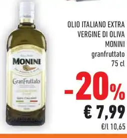 Conad Olio italiano extra vergine di oliva MONINI offerta