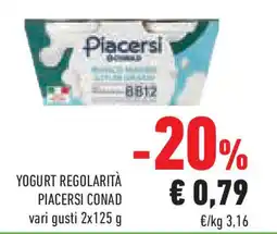 Conad Superstore Yogurt regolarità PIACERSI CONAD offerta