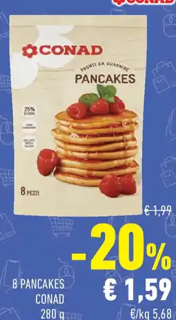 Conad 8 pancakes CONAD offerta