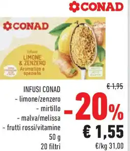 Conad INFUSI CONAD - limone/zenzero offerta