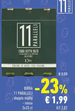 Conad BIRRA 11 PARALLELI doppio malto offerta
