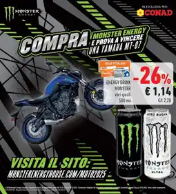 Conad Energy drink MONSTER offerta