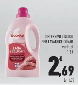 Conad Detersivo liquido per lavatrice CONAD offerta