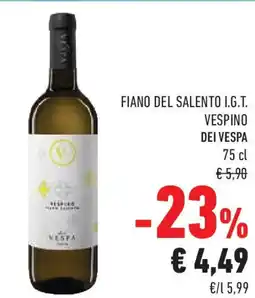 Conad Fiano del salento i.g.t. VESPINO DEI VESPA offerta