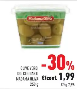 Conad Superstore Olive verdi dolci giganti MADAMA OLIVA offerta