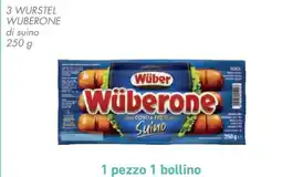 Conad 3 wurstel WUBERONE offerta