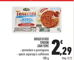 Conad Burger di riso TENERONI gran terre offerta
