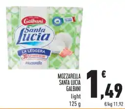 Conad Mozzarella santa lucia GALBANI offerta