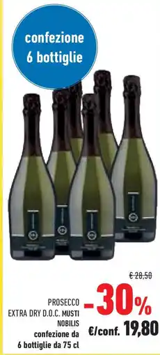 Conad Prosecco extra dry d.o.c. MUSTI NOBILIS offerta