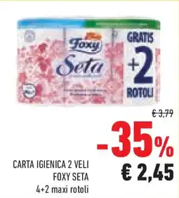 Conad Carta igienica 2 veli FOXY SETA offerta
