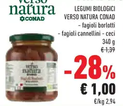 Conad Superstore Legumi biologici VERSO NATURA CONAD offerta