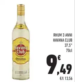 Conad Superstore Rhum 3 anni havana club 37,5° offerta