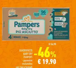 Conad Superstore Quadripacco baby dry PAMPERS offerta