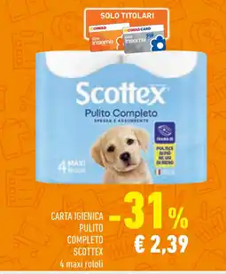 Conad Superstore Carta igienica pulito completo SCOTTEX offerta
