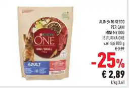 Conad Superstore Alimento secco per cani mini my dog is PURINA ONE offerta