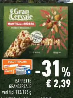 Conad Superstore Barrette GRANCEREALE offerta