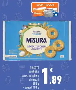 Conad Superstore BISCOTT I MISURA - senza zucchero ai cereali - yogurt offerta
