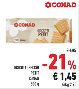Conad Superstore Biscotti secchi petit CONAD offerta