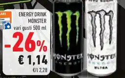Conad Superstore Energy drink MONSTER offerta