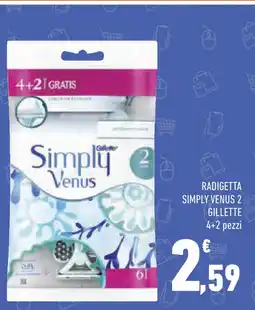 Conad Superstore Radigetta simply venus 2 GILLETTE offerta